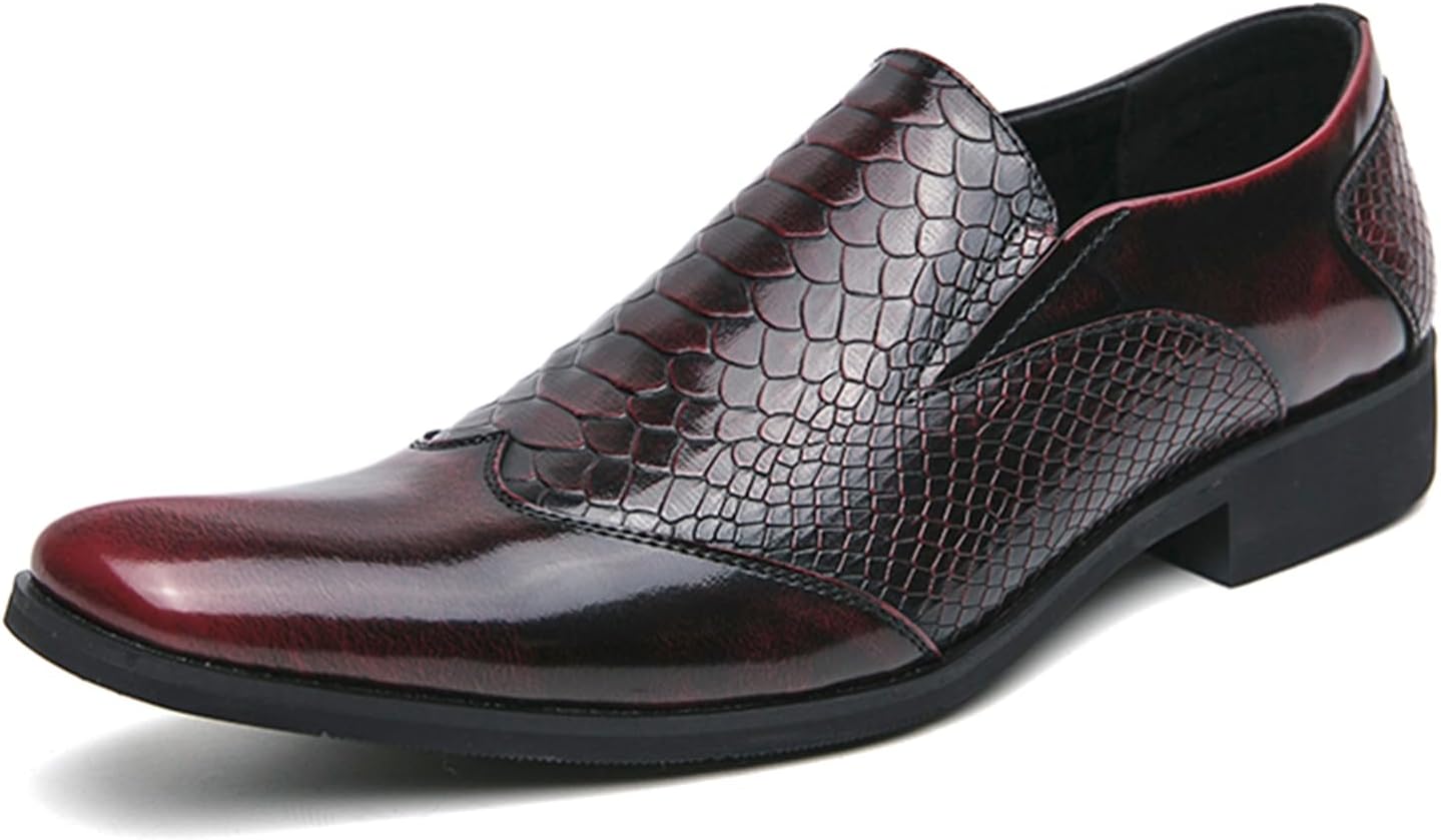 

Мужские кожаные лоферы черные слипоны с узором под змею офисные классические оксфорды танцевальные туфли Dacnakby