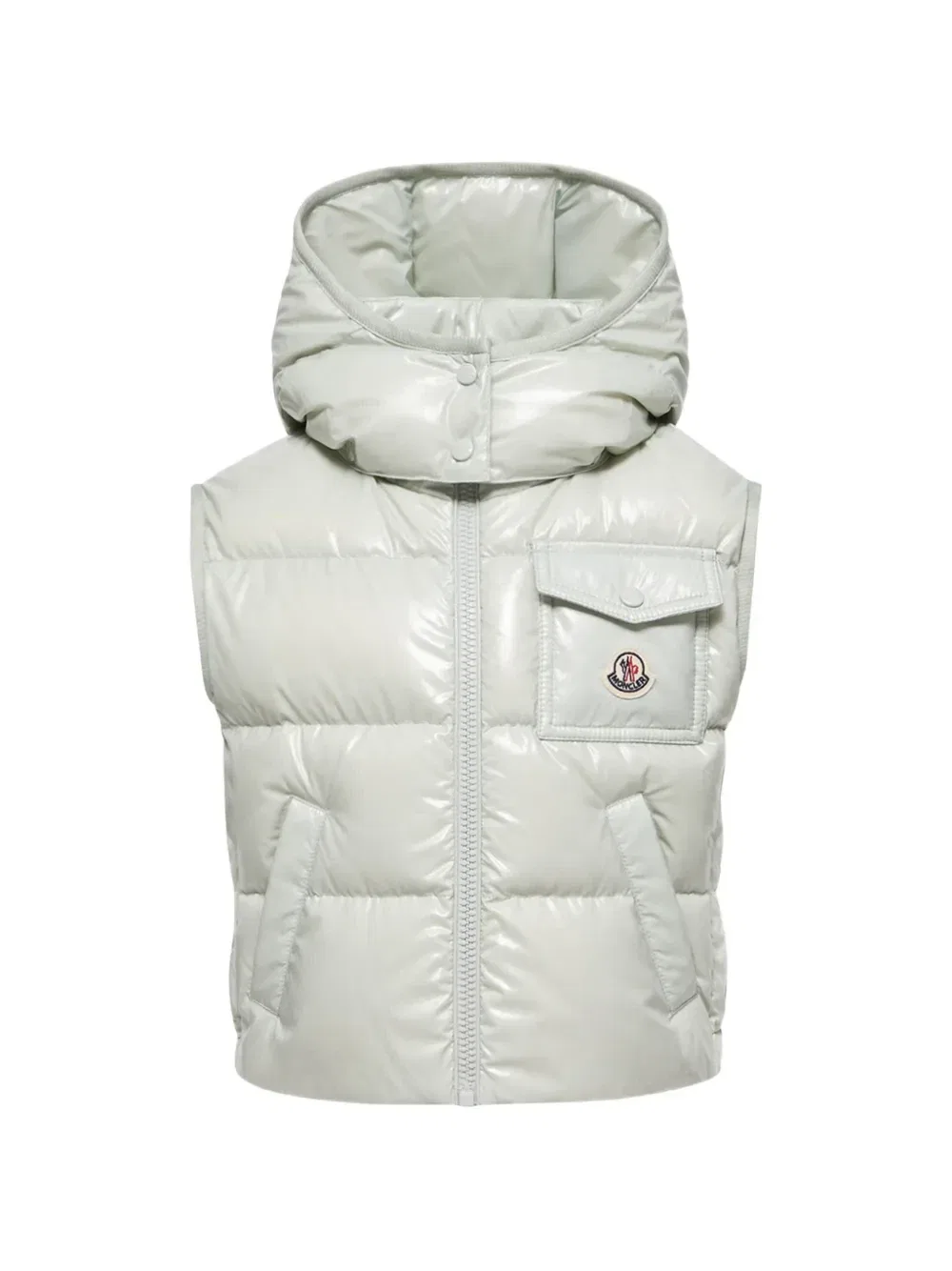 Дутый жилет Kamile с капюшоном Moncler Enfant, зеленый