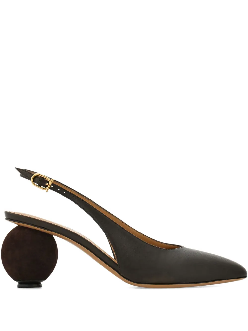Туфли с ремешком на пятке Ferragamo, коричневый