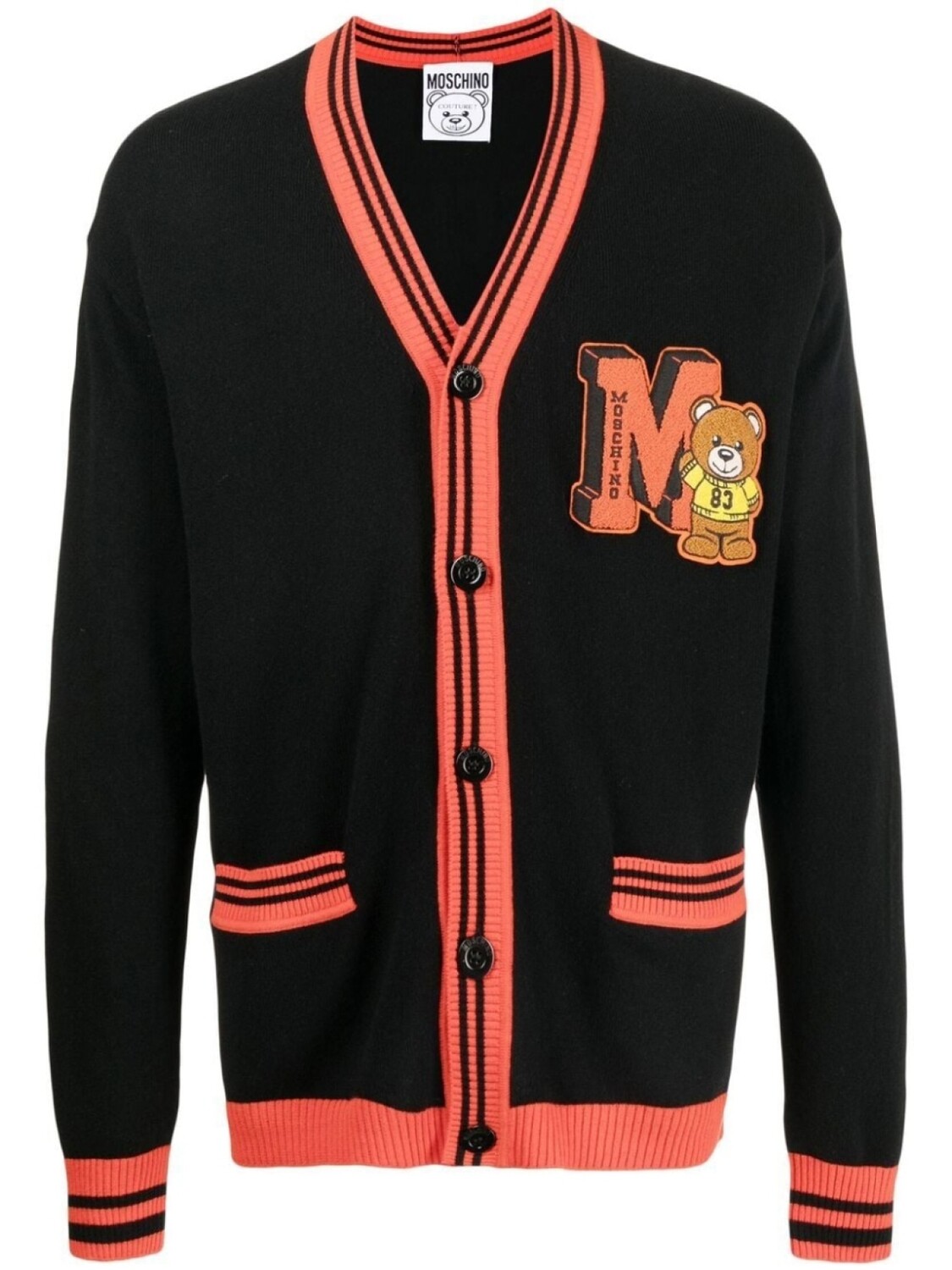 

Moschino кардиган с вышивкой, черный