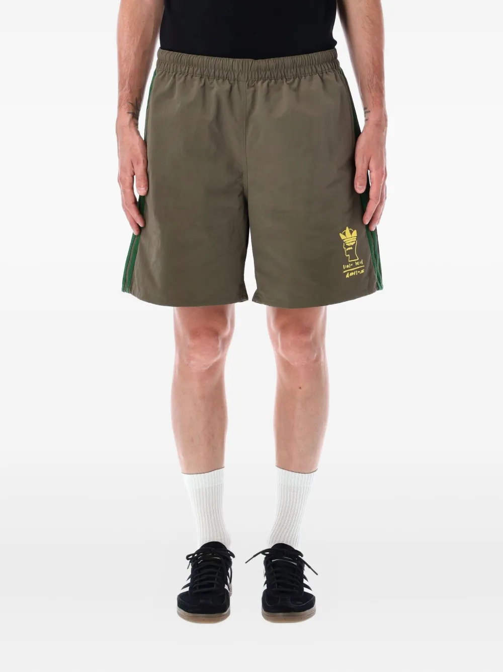 

Шорты с вышивкой из коллаборации с Brain Dead Adidas, коричневый