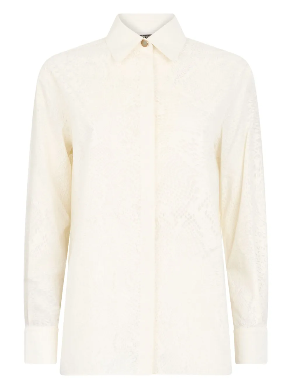 

Рубашка со змеиным принтом Roberto Cavalli, нейтральный