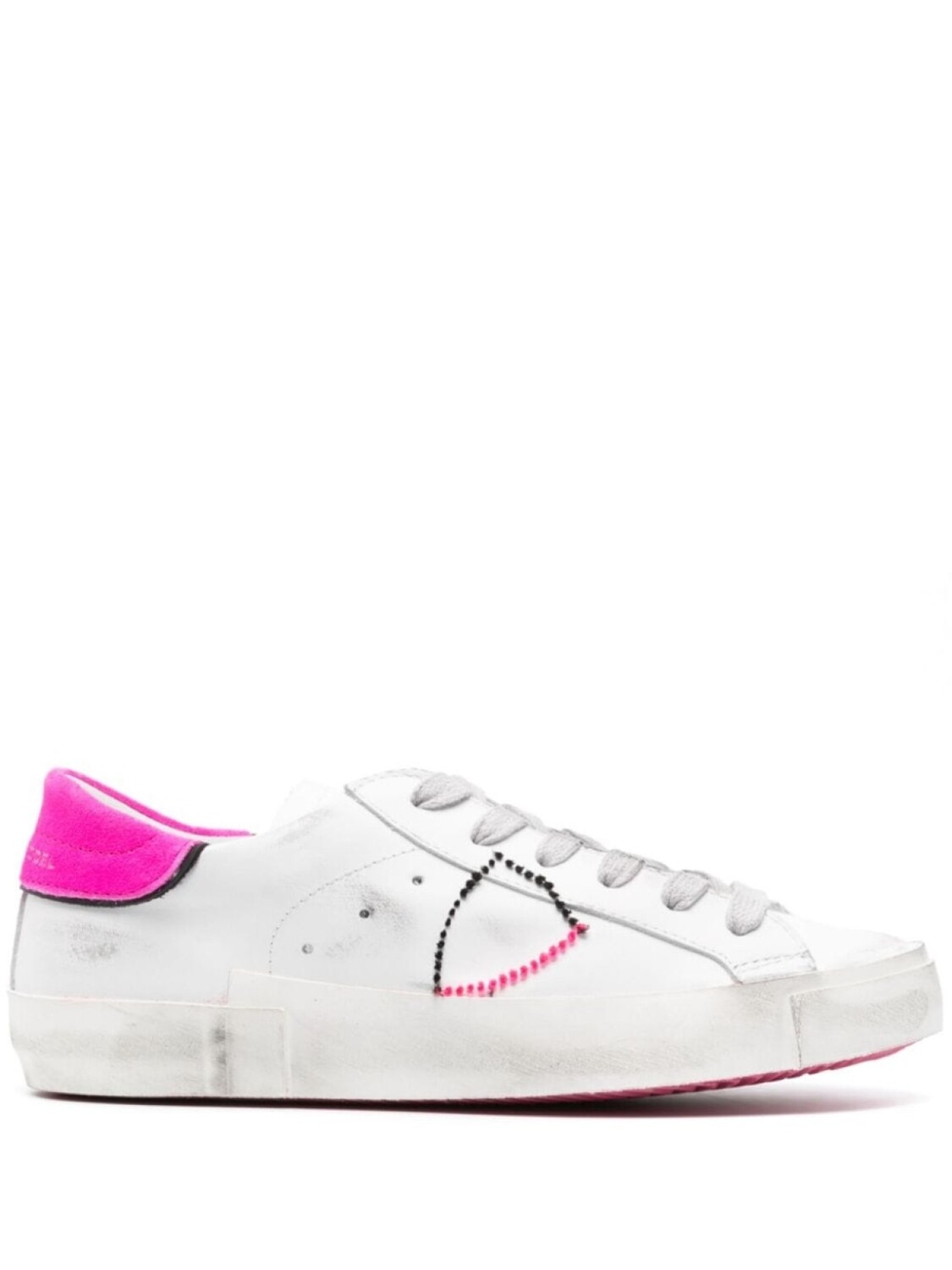 

Кроссовки Philippe Model Paris With Logo Patch, белый/розовый