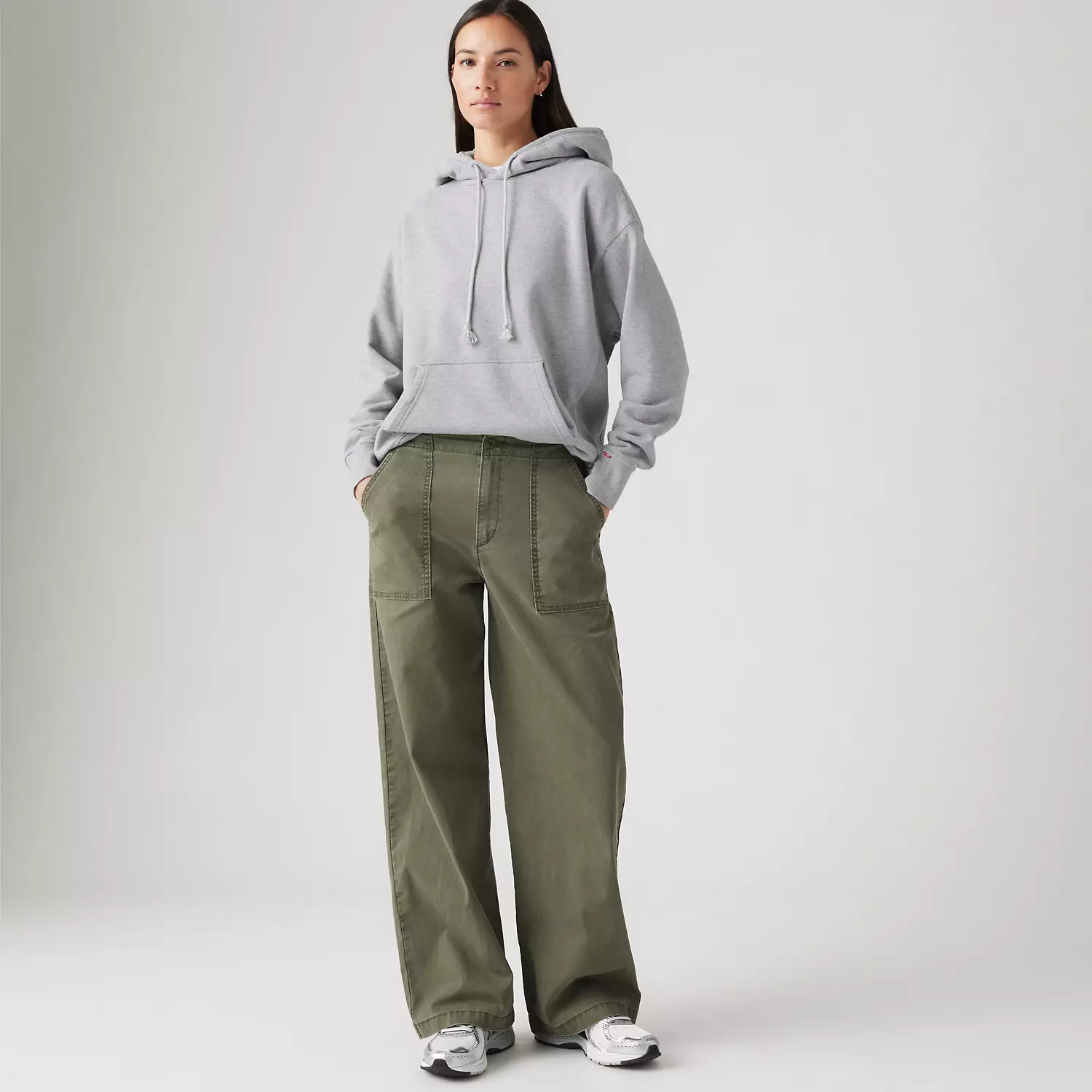 

Излишки прямых женских брюк Levi's, зеленый