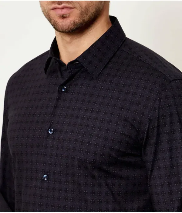 Рубашка H-HANK-SK--C1-261 slim fit Boss, темно-синий — фото 4