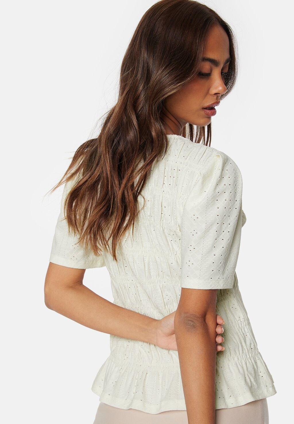 

Блуза SHORT SLEEVE SMOCK TOP Bubbleroom, белый