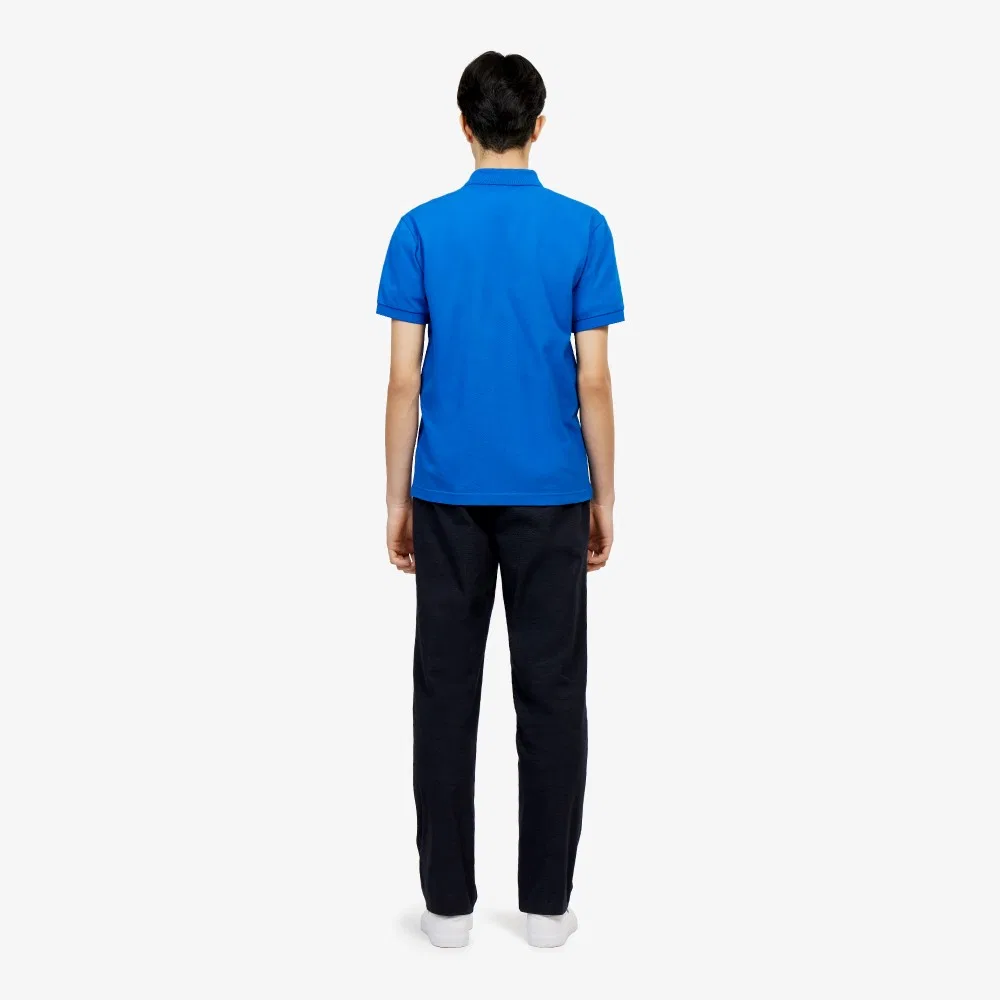 Мужские чиносы из ткани добби, тёмно-синие, от Lacoste — фото 3