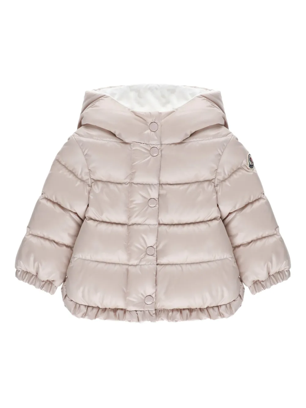 

Стеганая куртка с капюшоном Moncler Enfant, серый