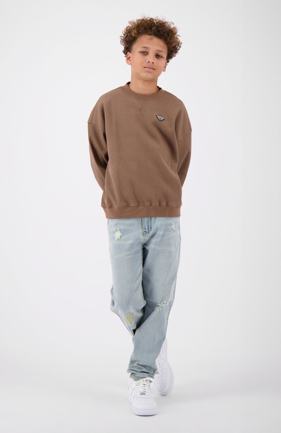 

Джемпер WAFFLE CREWNECK Black Bananas, серо-коричневый
