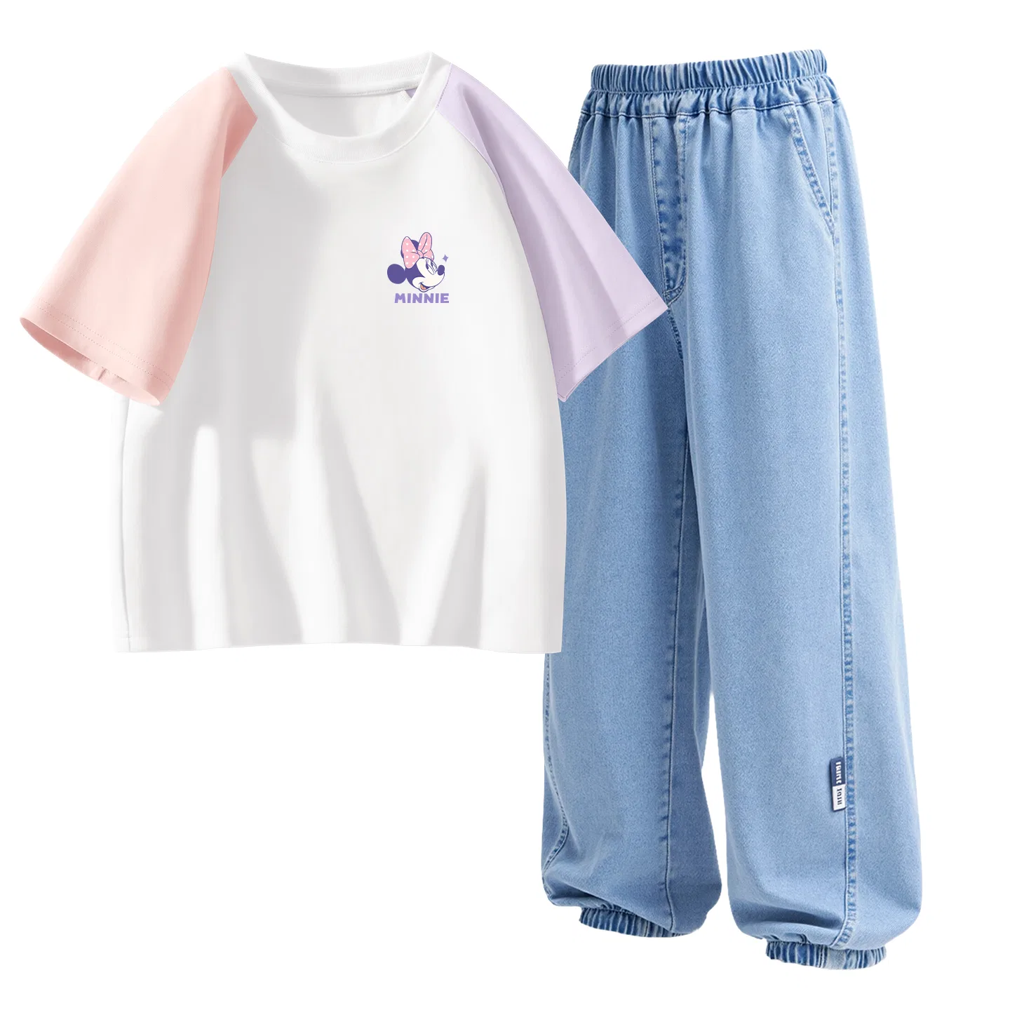 Спортивный костюм для детей Disney Daisy Knot Pink с джинсовыми шортами