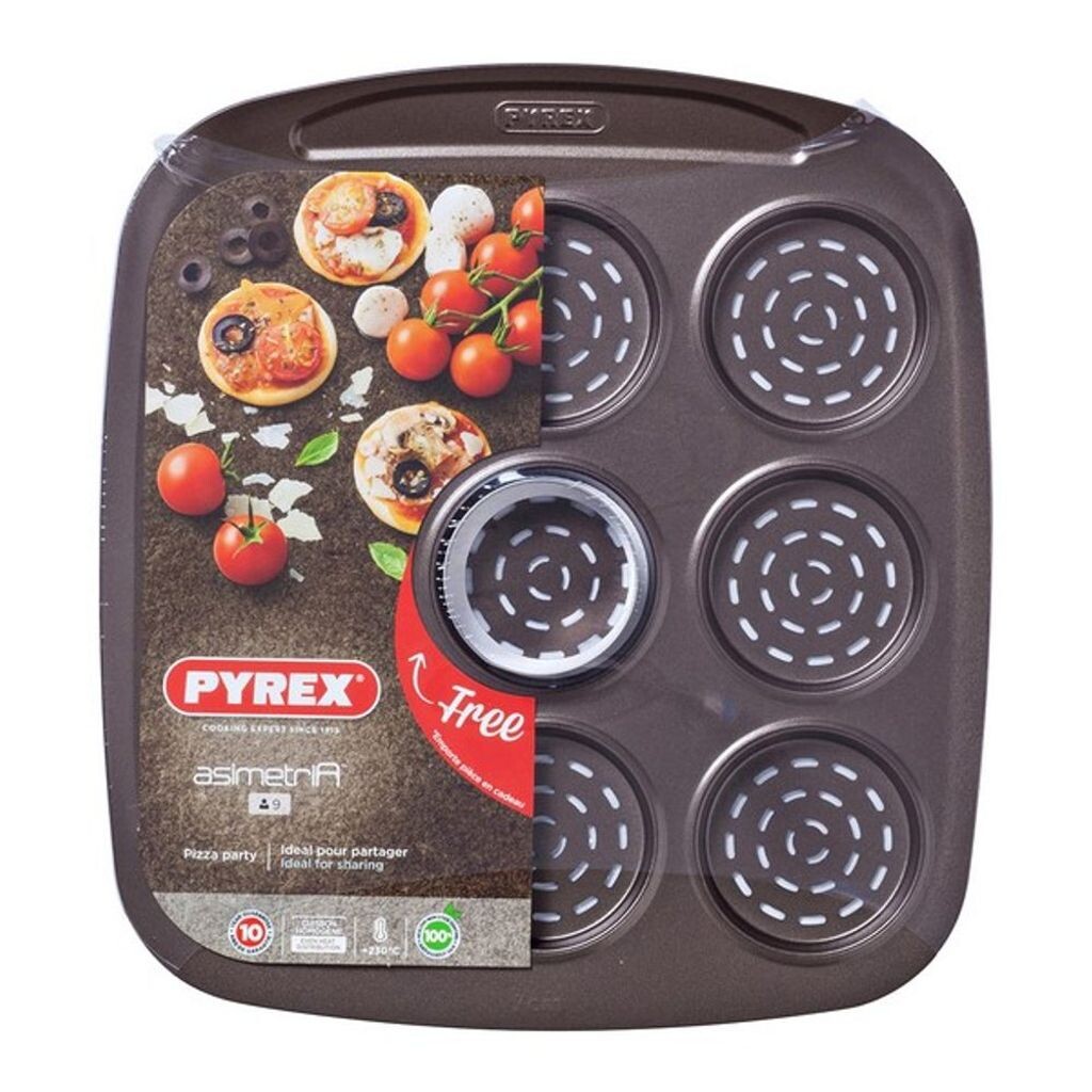 

Противень для пиццы Mini Pyrex Asimetria, оцинкованная сталь (9 отделений) (16 x 16 см), серый