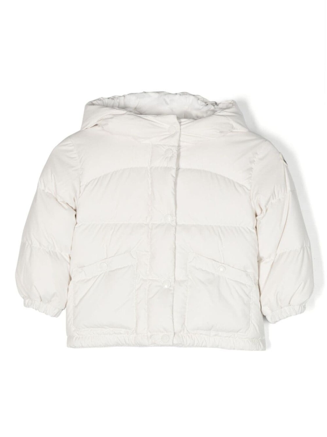 

Moncler Enfant пуховик Ebre с вышитым логотипом, нейтральный цвет