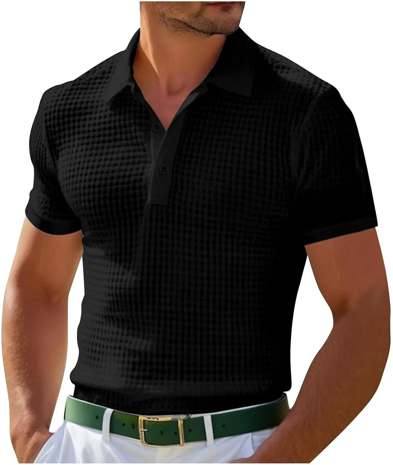 

Мужская футболка для гольфа Slim Fit с коротким рукавом и воротником Dademeo