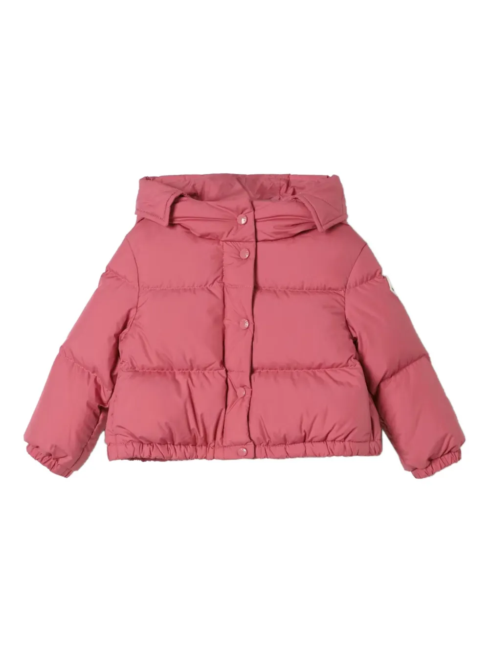 

Стеганая куртка с капюшоном Moncler Enfant, розовый
