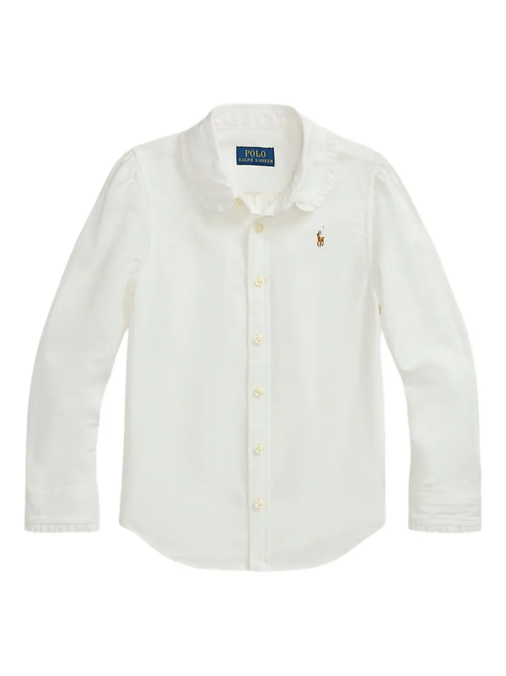 

Рубашка с оборками POLO RALPH LAUREN KIDS, белый
