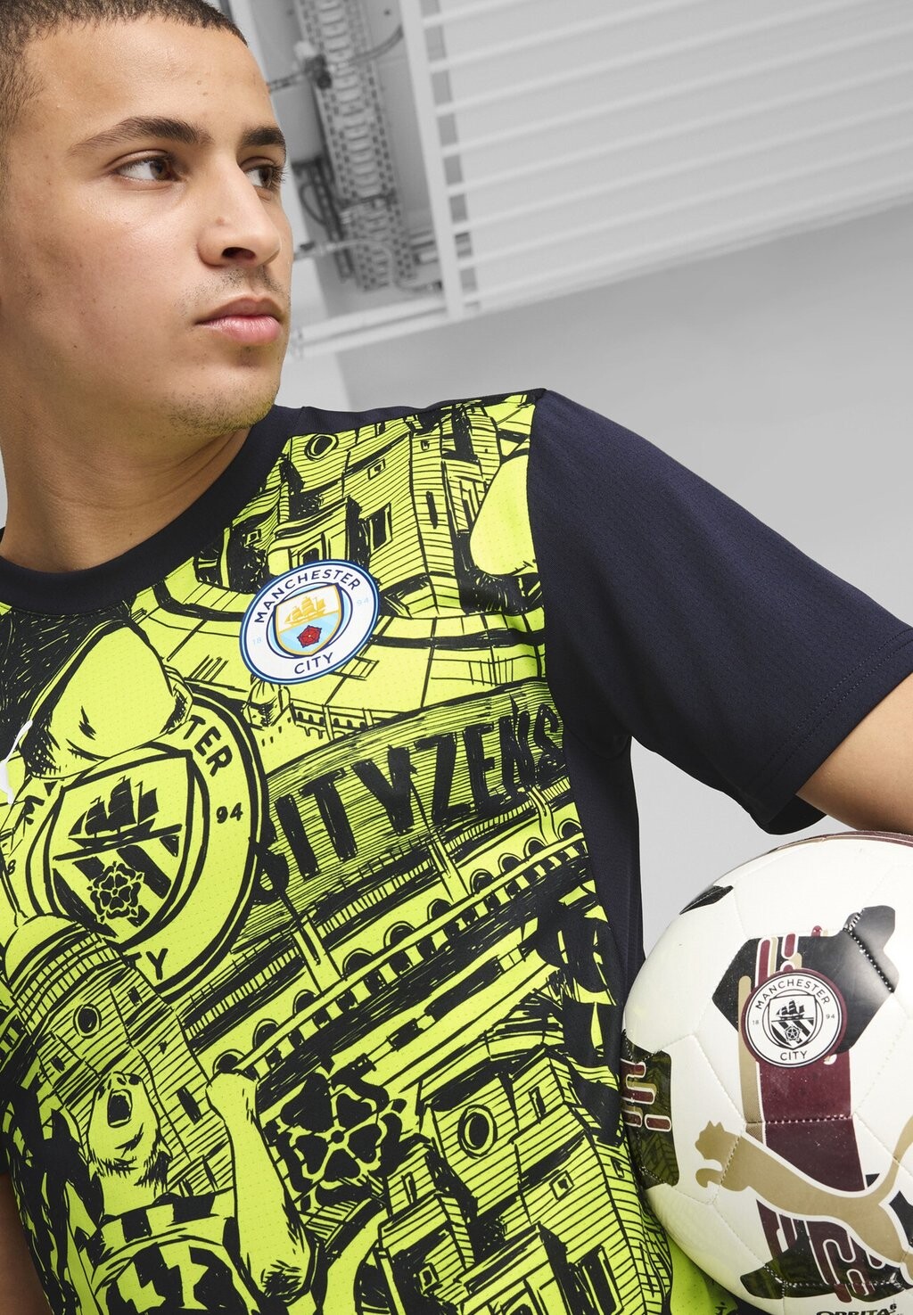 

Футбольная майка MANCHESTER CITY PREMATCH Puma, желтый
