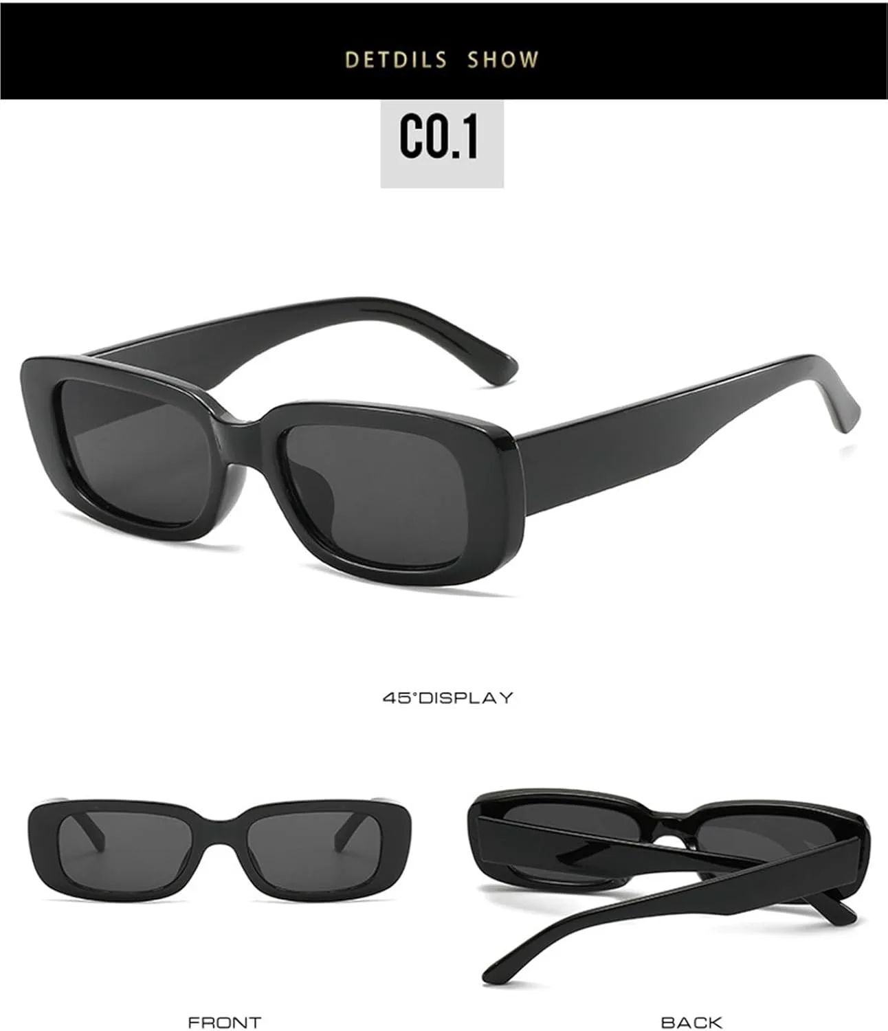 

Мужские солнцезащитные очки квадратной формы, маленькая оправа; женские солнцезащитные очки для активного отдыха, отпуска и поездок на работу Generic, Gray