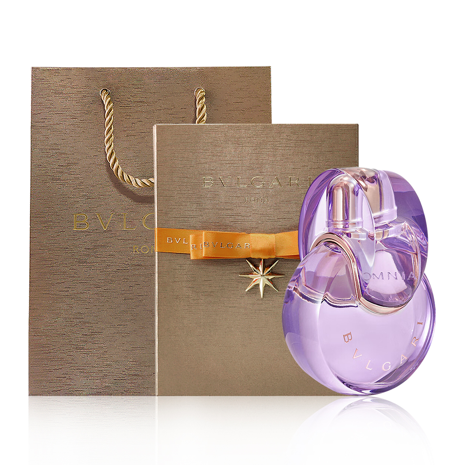 Парфюмерный набор Bvlgari Crystal Collection: туалетная вода Amethyst Eau de Parfum, 50 мл + туалетная вода White Crystal, 1,5 мл + подарочный пакет — фото 3