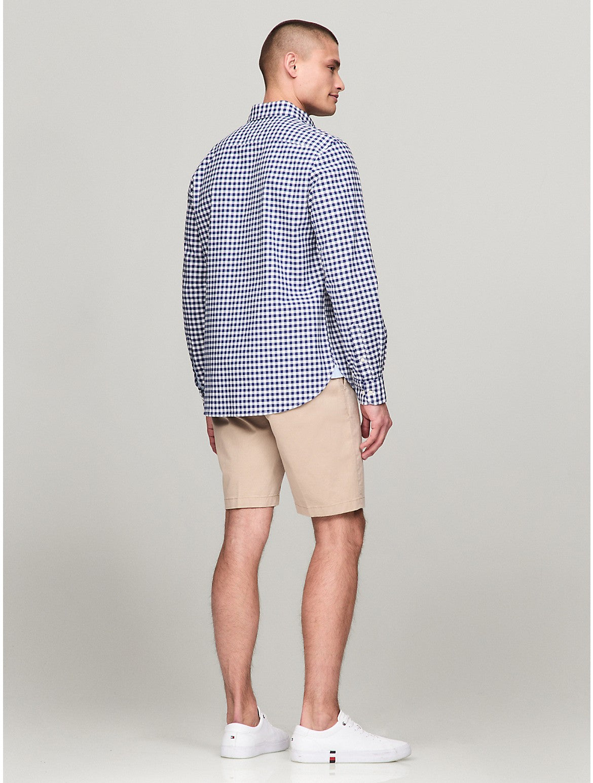 Мужская рубашка Tommy Hilfiger Gingham Regular Fit Oxford, цвет navy/optic white — фото 4