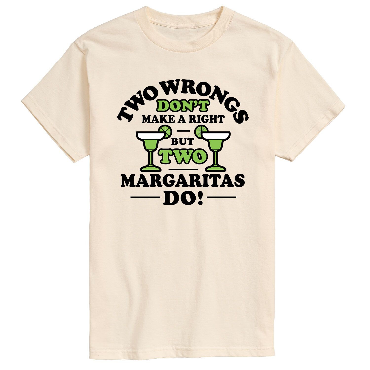 

Мужская футболка с рисунком Two Wrongs Right Margaritas Licensed Character