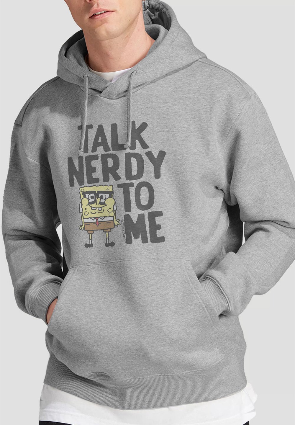 

Толстовка SPONGEBOB TALK NERDY TO ME Cotton Soul, серый