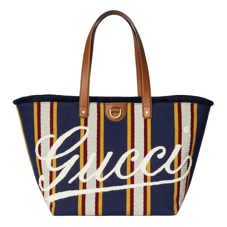 

GUCCI Хлопковая холщовая сумка-шоппер