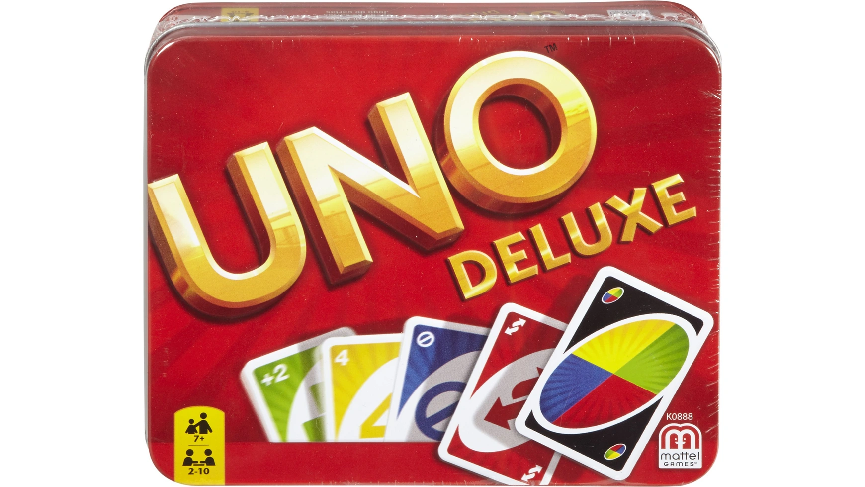 

Металлическая коробка Mattel Games UNO Deluxe, карточная игра, настольная игра, детская игра