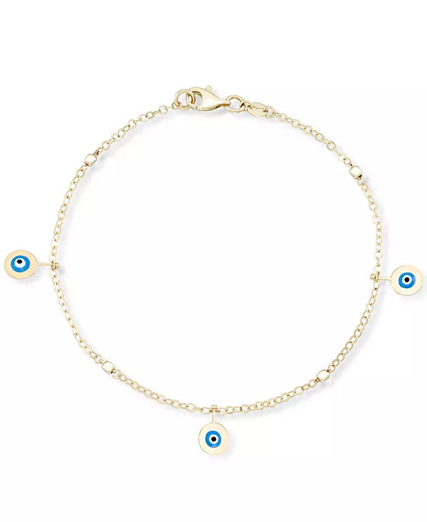

Браслет с эмалевым оттенком сглаза из 10-каратного золота Macy'S, gold