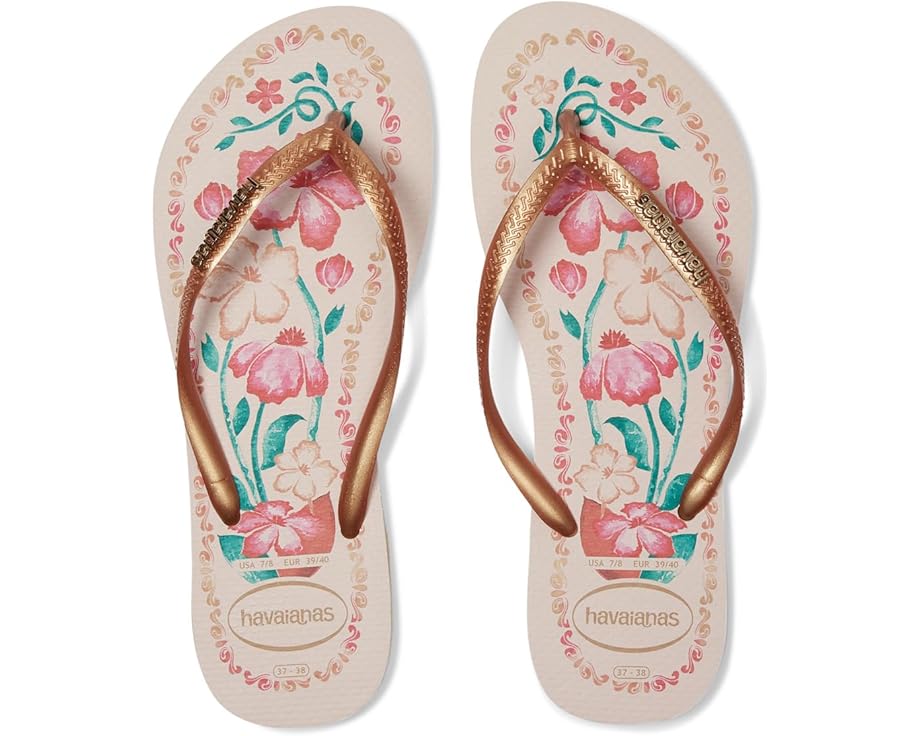 Сандалии Havaianas Slim Tropicalia Vibes Sandals, цвет Golden