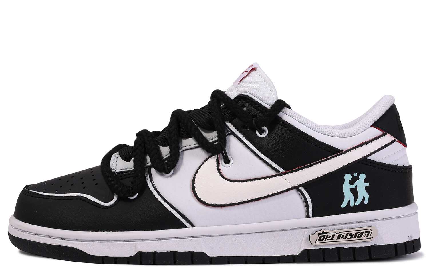

Кроссовки Nike Dunk Skateboard Shoes Men Low-Top Black White Blue