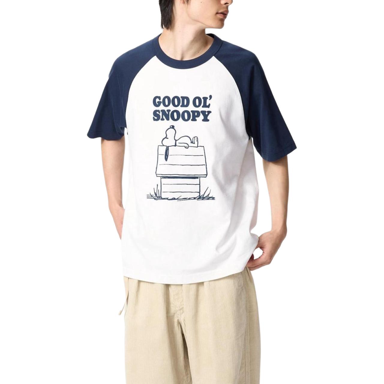 UNIQLO Футболка Unisex Navy Blue x PEANUTS Collaboration SS25 — фото 4