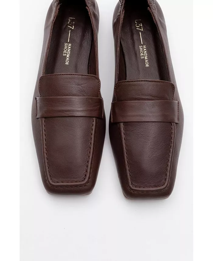 Лоферы Liepa из кожи Forever & Always Shoes, коричневый — фото 4