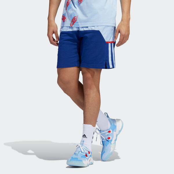 Шорты trae short colorblock basketball sports shorts blue Adidas, синий — фото 2