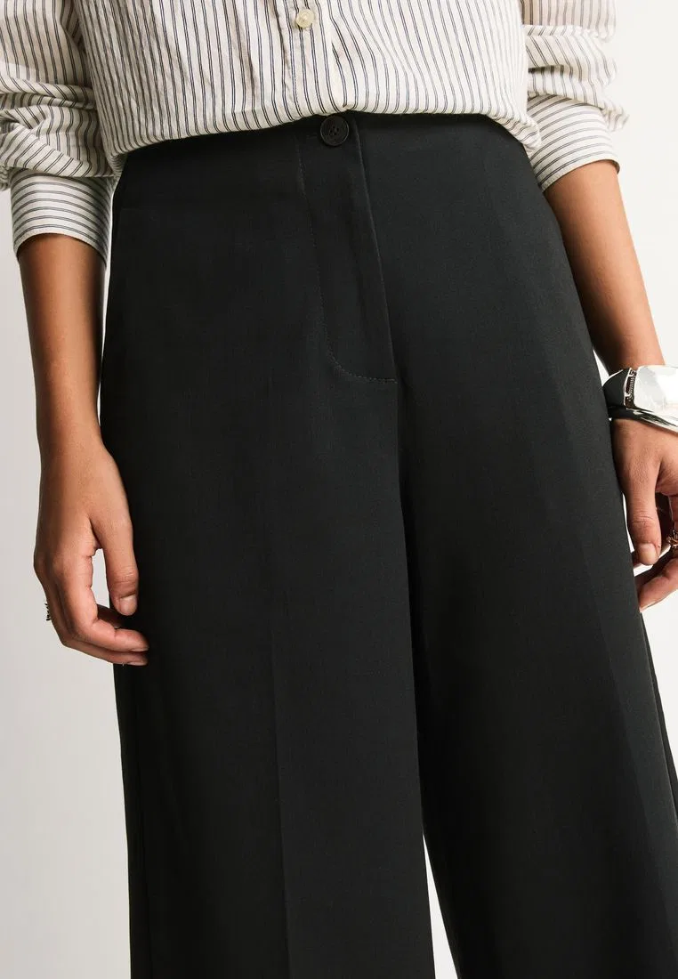 Укороченные брюки-кюлоты, Tailored Culottes Next, черный — фото 3