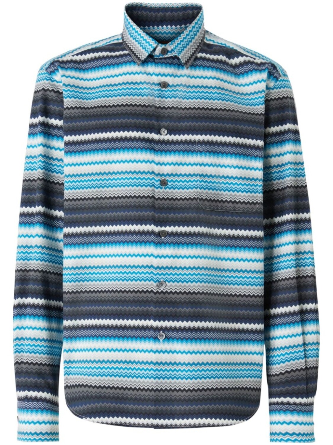 

Рубашка Missoni с зигзагообразным принтом, синий