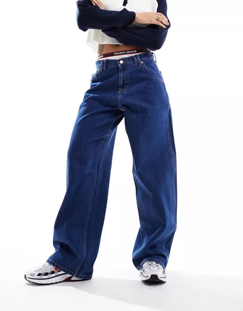 

Темные широкие джинсы с заниженной талией Tommy Jeans Daisy