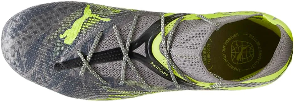 Футбольные бутсы PUMA Men’s Future 7 Ultimate Rush для твердого и искусственного грунта, шипованные, цвет зеленый и серый — фото 4