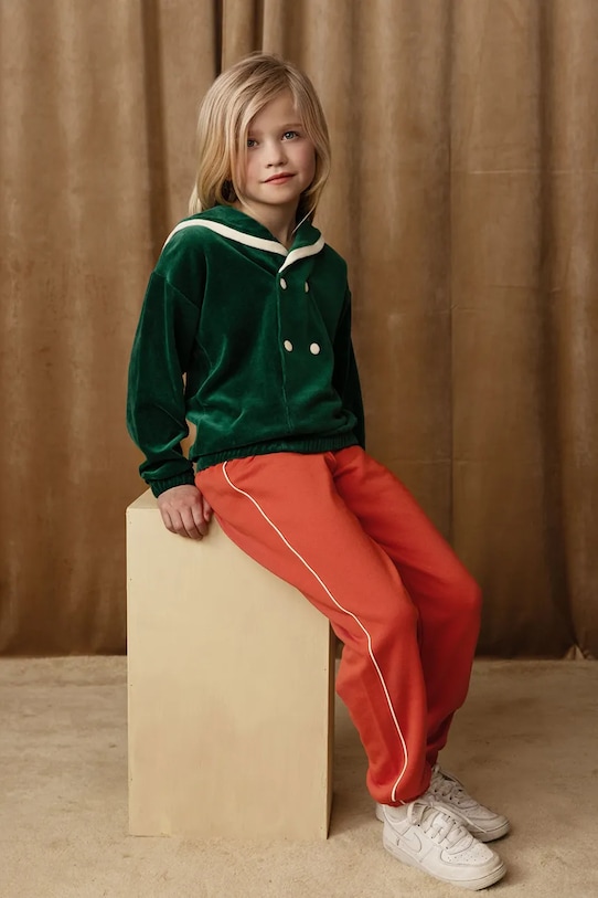 

Детские спортивные брюки Plain Piping Mini Rodini, оранжевый