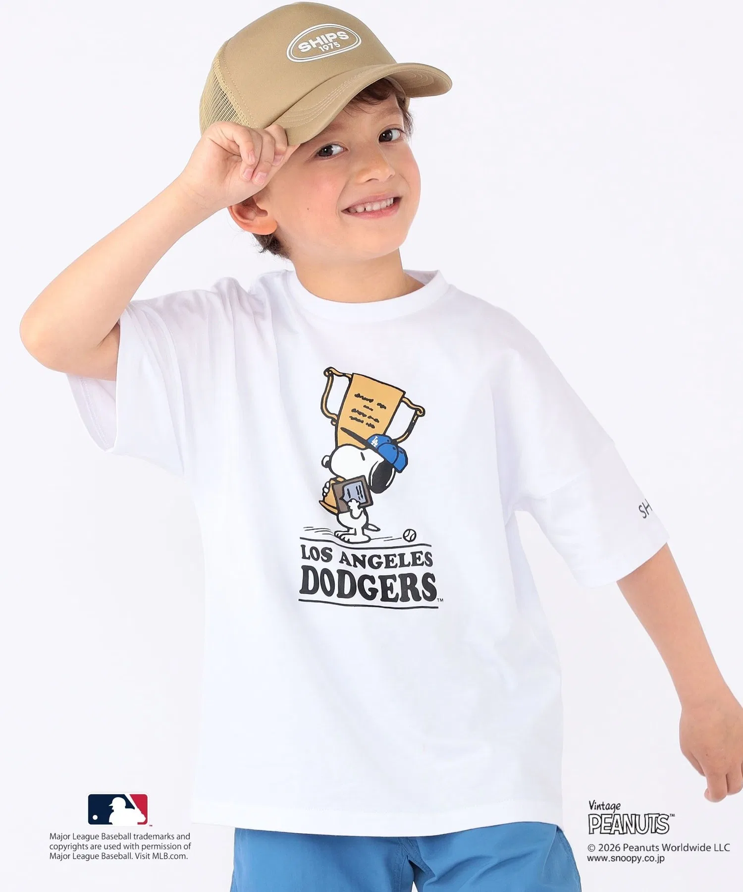 Детская футболка SHIPS PEANUTS×MLB с принтом — фото 3