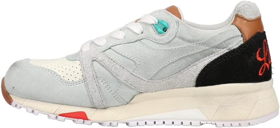 Мужские кроссовки Diadora N9000 Anice Italia на шнуровке - серые — фото 3