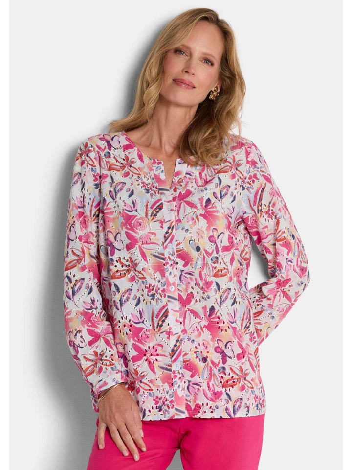 

GOLDNER Кружевная блузка, блузка с цветочным принтом в ярких/узорчатых тонах