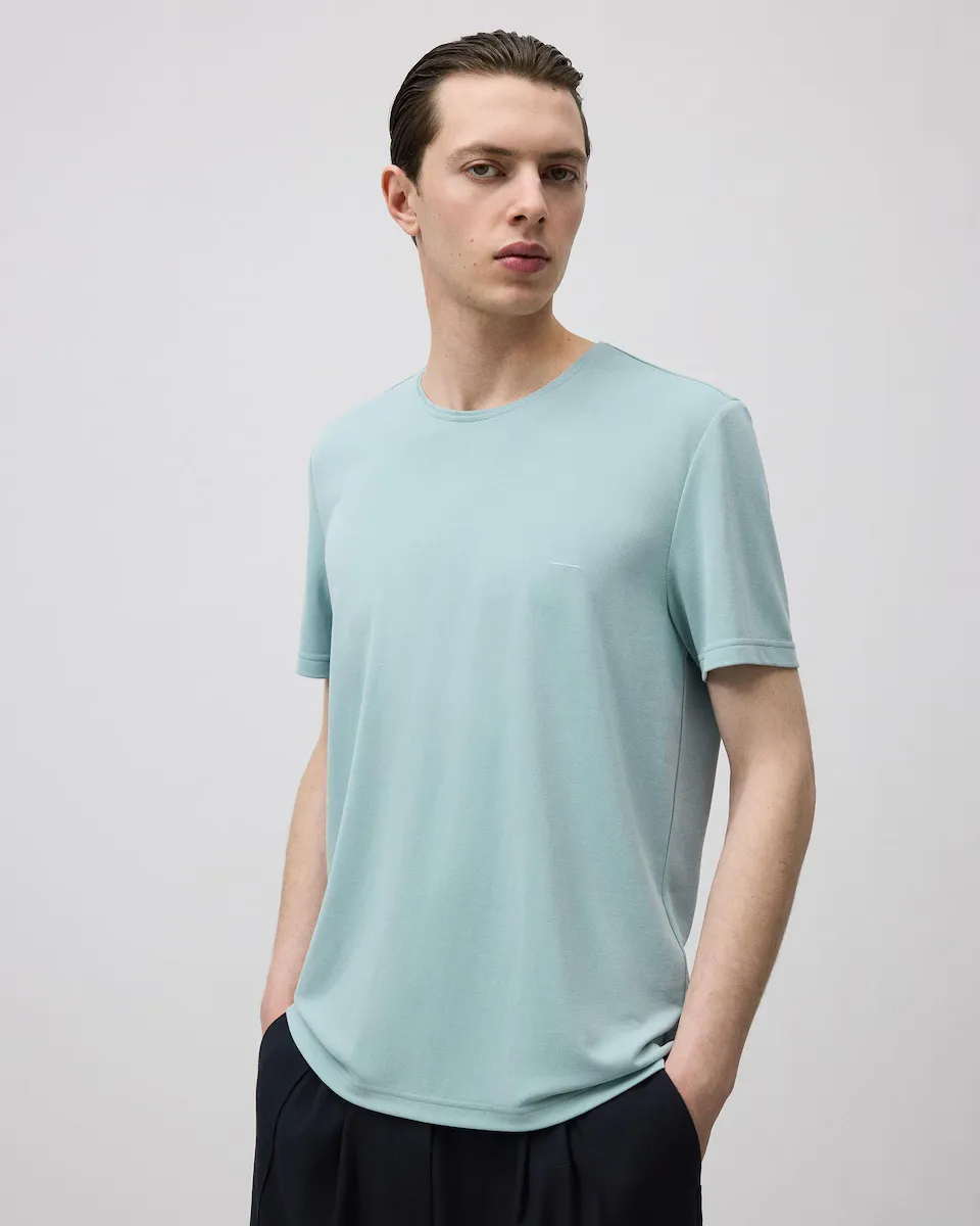 

Мужская футболка с коротким рукавом и ответственным модалом Adolfo Dominguez, голубой