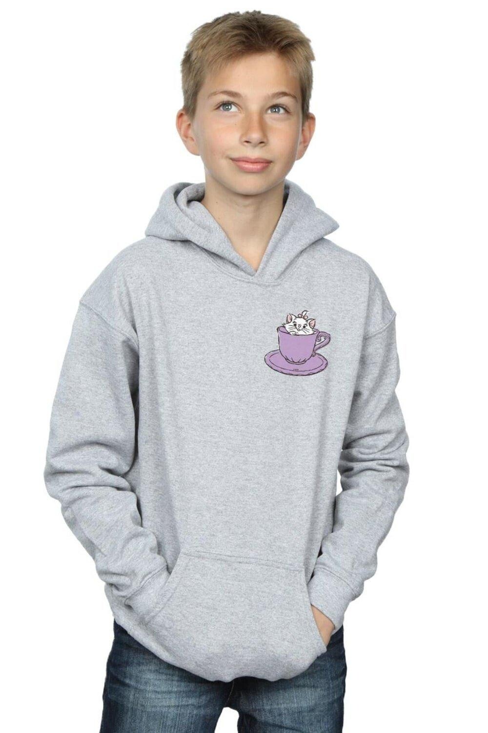 

Толстовка с принтом на груди Aristocats Marie In Cup Disney, серый