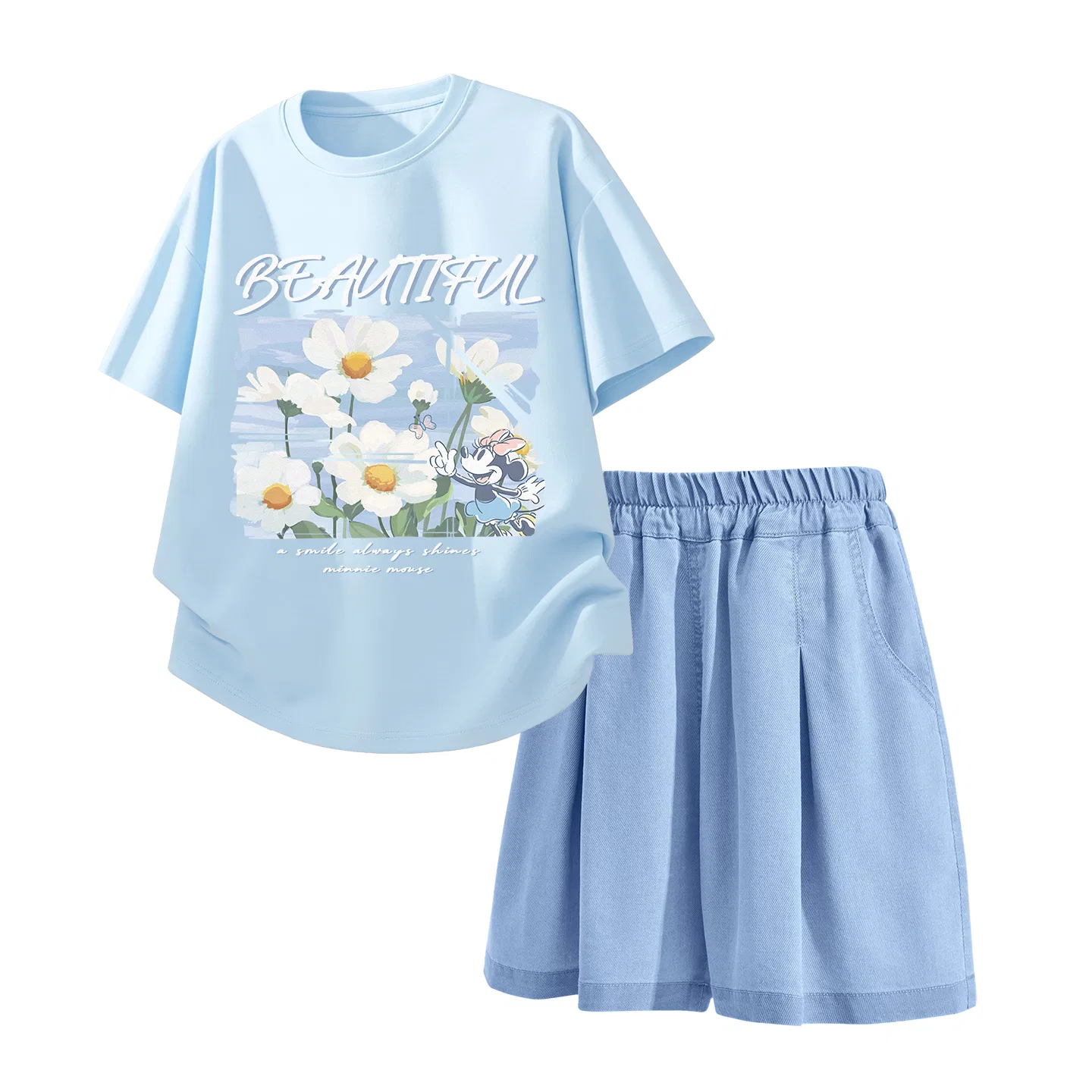 Детский спортивный костюм Disney Kids Casual Sportswear Crew Neck Thin Stretch, голубой