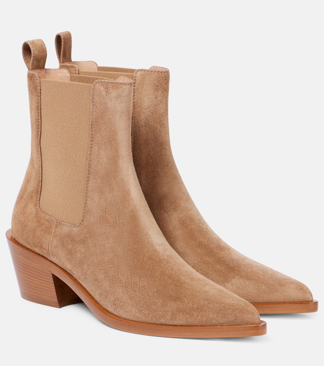 Ботинки Wylie 45 на шнуровке из замши Gianvito Rossi, кэмел