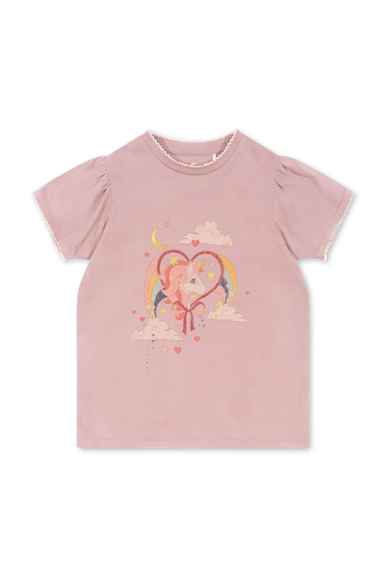 

Детская хлопковая футболка FAMO PUFF TEE GOTS Konges Sløjd, розовый