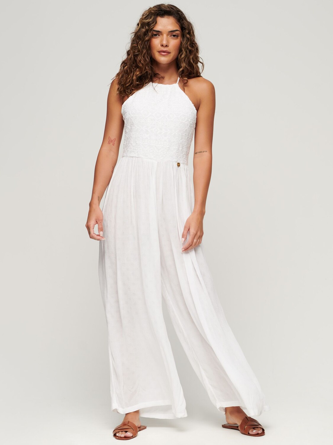 

Комбинезон с вышивкой Superdry, Off White