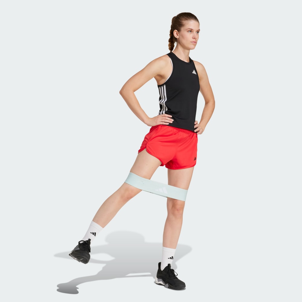 Спортивный топ Adidas Train Essentials 3-Stripes Workout Tank Top, черный/белый — фото 3