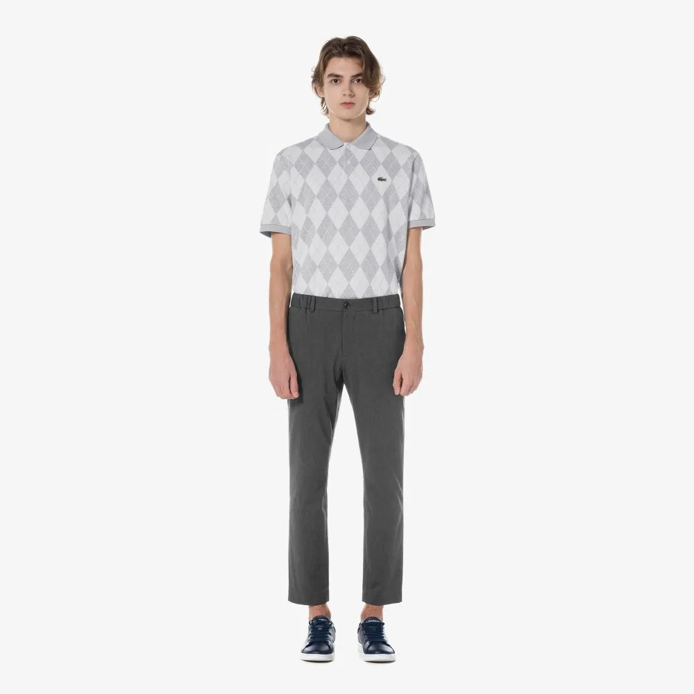 Мужские чиносы с микроузором серого цвета от Lacoste — фото 4