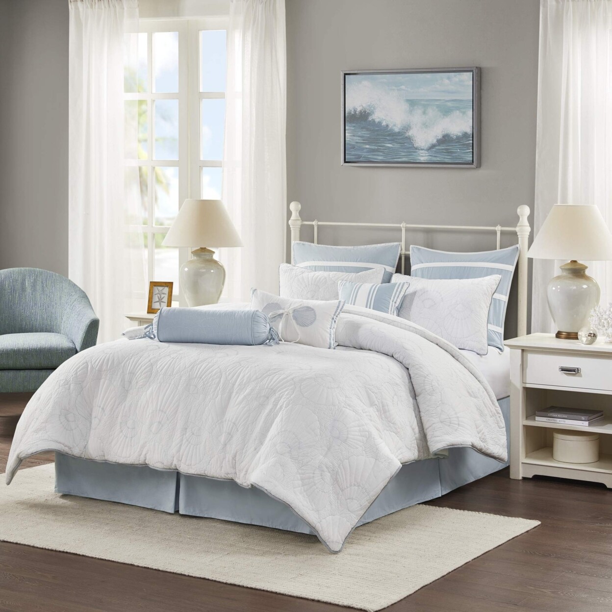

Комплект постельного белья Harbour House Crystal Beach California King, белый